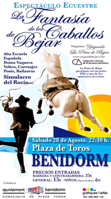 La fantasía de los caballos de Béjar en Benidorm