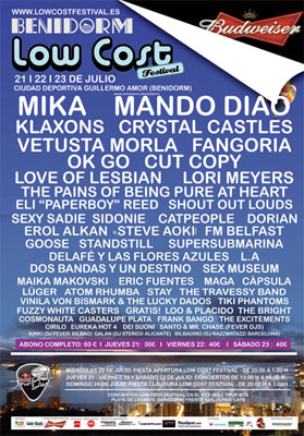 Oferta LowCost Festival Benidorm 2011