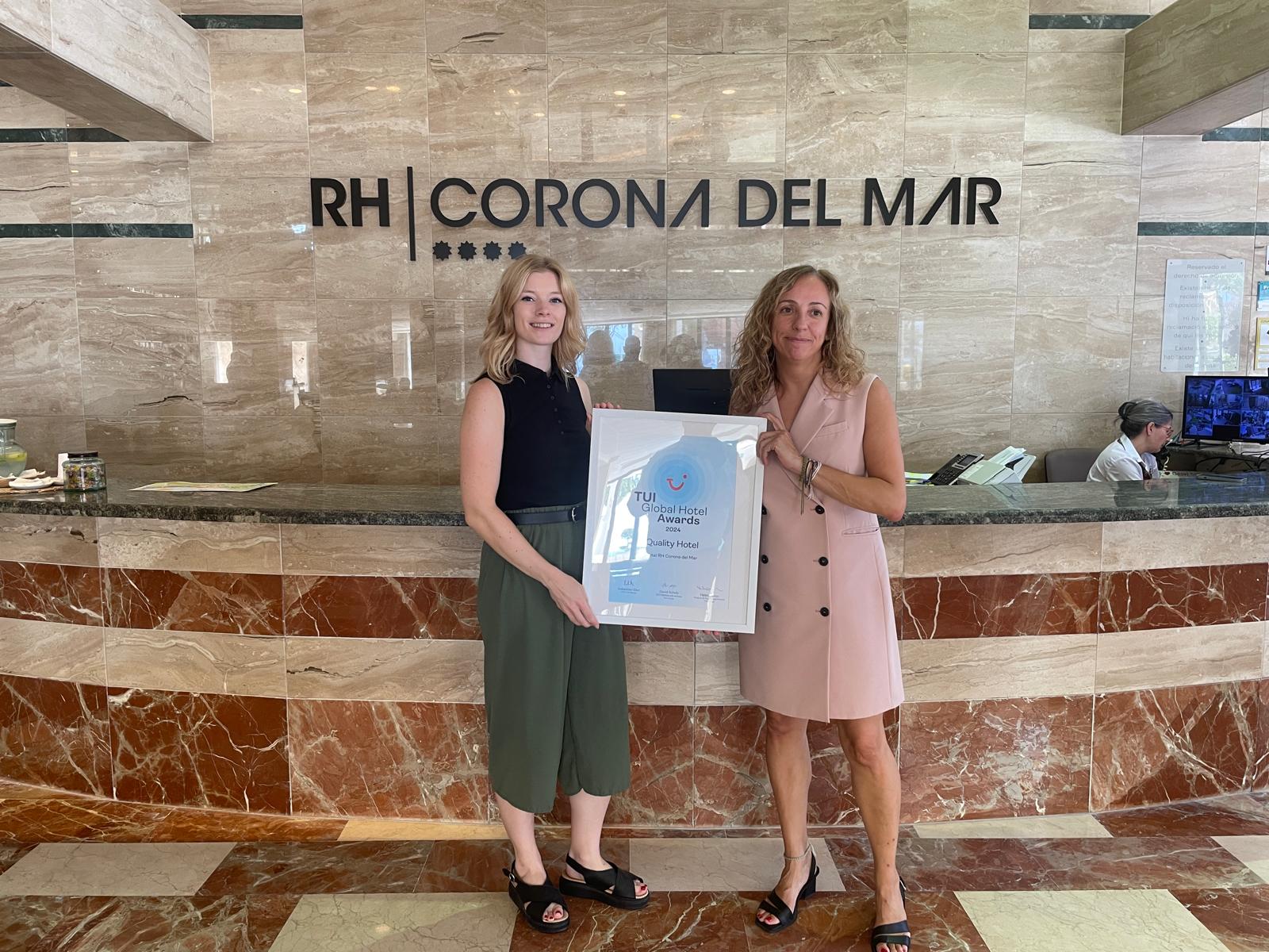 EL HOTEL RH CORONA DEL MAR RECIBE EL PREMIO TUI GLOBAL HOTEL AWARDS 2024